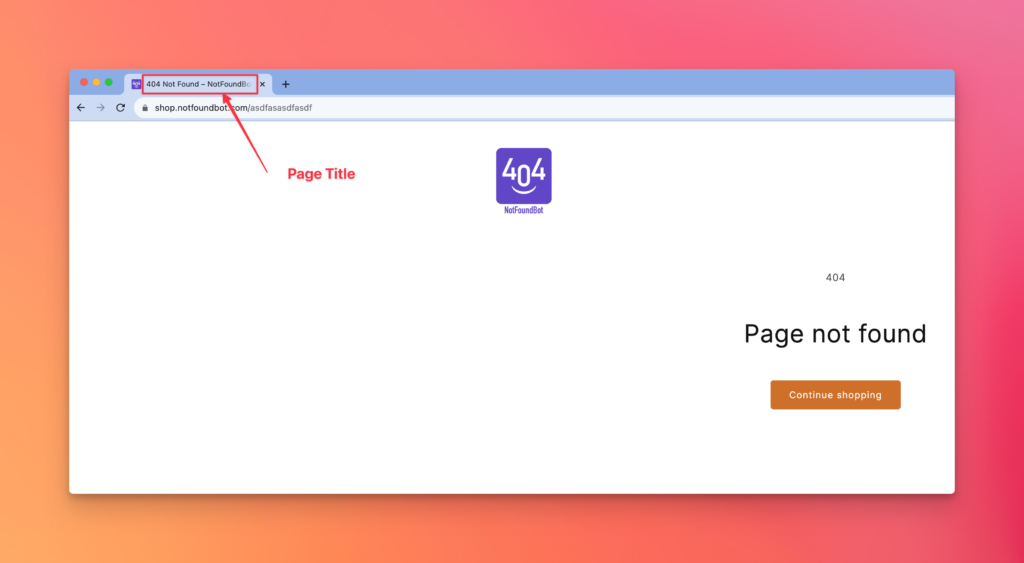 404 Error Page Title